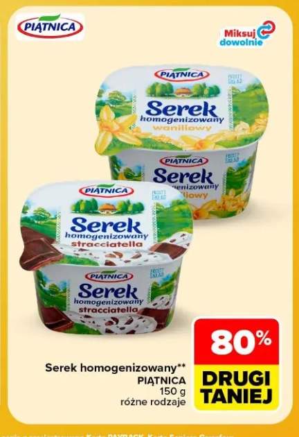 Serek homogenizowany waniliowy Piątnica +1 wariant