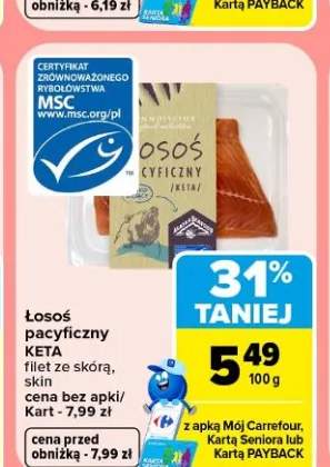 Łosoś pacyficzny Keta filet ze skórą