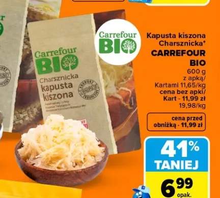 Kapusta kiszona Charsznicka Carrefour Bio