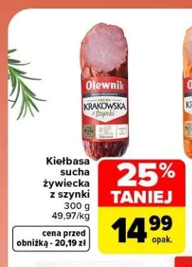 Kiełbasa sucha żywiecka z szynki Olewnik