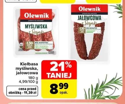 Kiełbasa myśliwska Olewnik +1 wariant