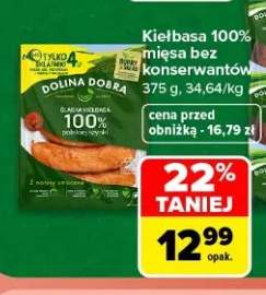 Kiełbasa 100% mięsa bez konserwantów Dolina Dobra