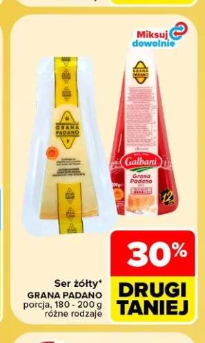 Ser żółty porcja Grana Padano