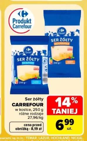 Ser żółty w kostce Carrefour