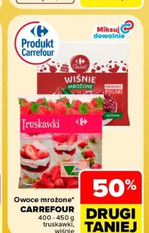 Owoce mrożone truskawki Carrefour +1 wariant