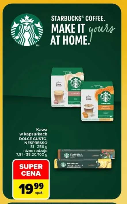 Kawa w kapsułkach Dolce Gusto Starbucks +1 wariant