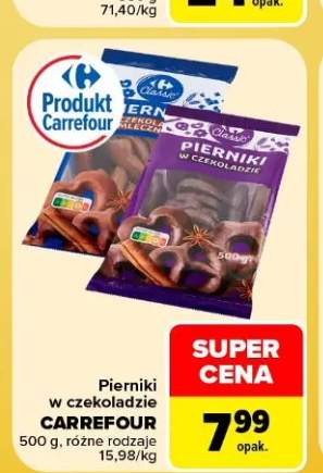 Pierniki w czekoladzie mlecznej Carrefour +1 wariant
