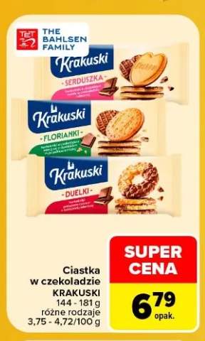 Ciastka w czekoladzie Serduszka Krakuski +2 warianty