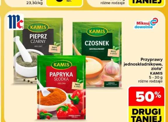 Pieprz czarny mielony Kamis +2 warianty