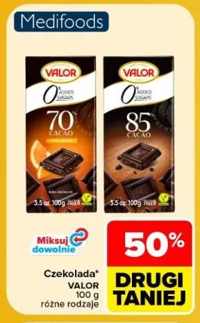 Czekolada 70% kakao z pomarańczą Valor +1 wariant