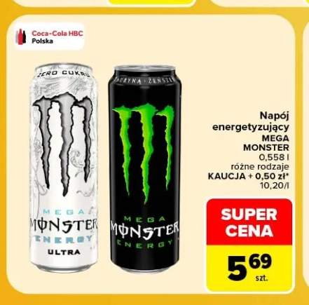 Napój energetyzujący Mega Monster Energy Ultra +1 wariant