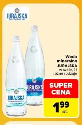 Woda mineralna w szkle Jurajska