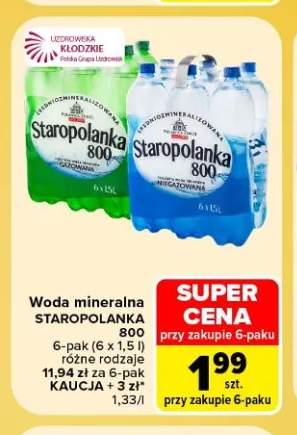 Woda mineralna Staropolanka 800