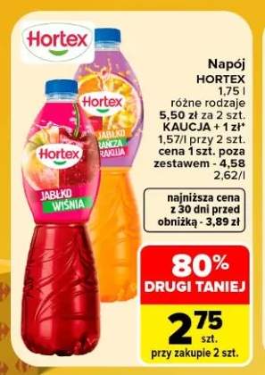 Napój Hortex jabłko-wiśnia +1 wariant