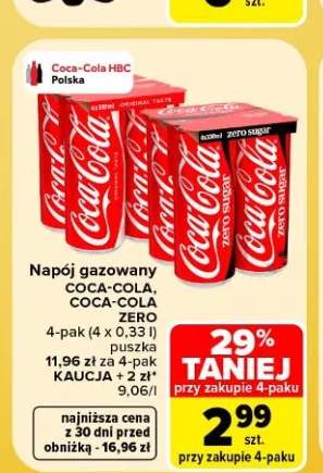Napój gazowany Coca-Cola 4-pak +1 wariant