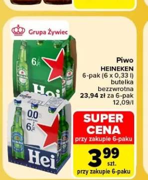 Piwo Heineken 6-pak +1 wariant