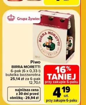 Piwo Birra Moretti 6-pak
