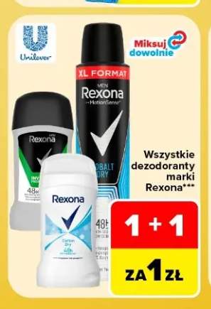 Dezodoranty marki Rexona +3 warianty
