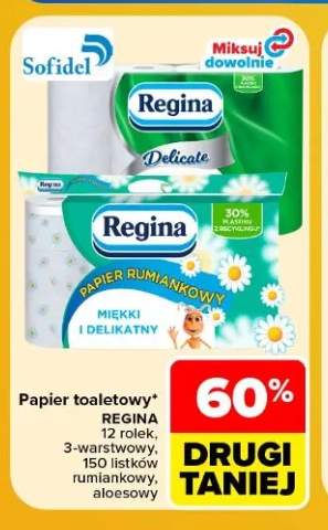 Papier toaletowy 3-warstwowy rumiankowy Regina 12-pak +1 wariant