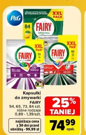 Kapsułki do zmywarki Fairy