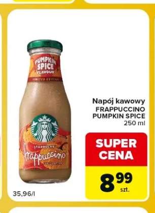 Napój kawowy Frappuccino Pumpkin Spice Starbucks