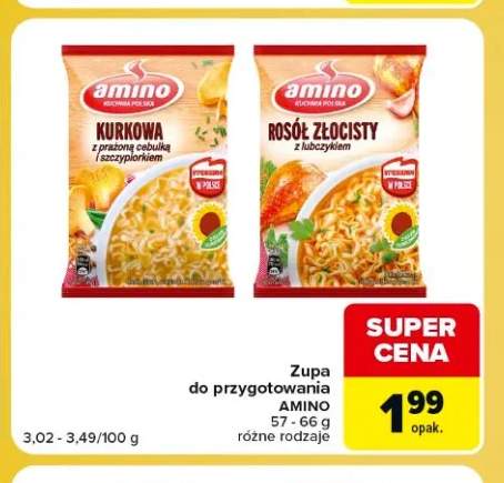 Zupa Amino kurkowa z prażoną cebulką i szczypiorkiem +1 wariant