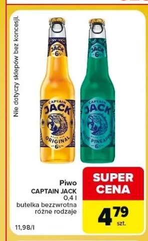 Piwo Captain Jack Original +1 wariant