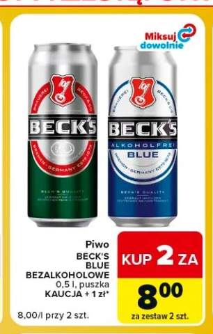 Piwo Beck's +1 wariant