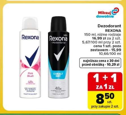Dezodorant Rexona Pink Blush +1 wariant