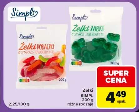 Żelki żabki Simpl +1 wariant