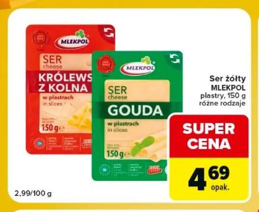 Ser Królewski z Kolna w plastrach Mlekpol +1 wariant
