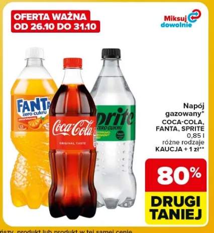 Napój gazowany Fanta Orange zero cukru +2 warianty