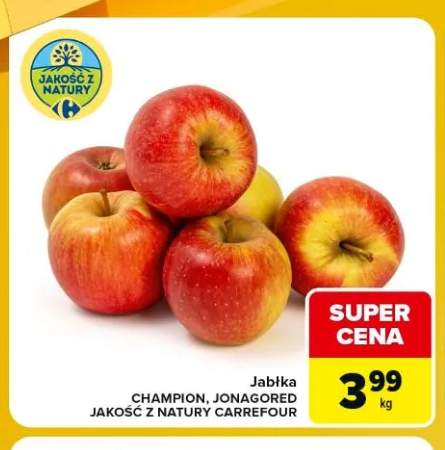 Jabłka Champion Jakość z Natury Carrefour +1 wariant