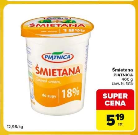 Śmietana Piątnica 18%