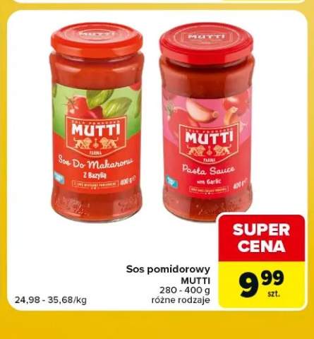 Sos pomidorowy do makaronu z czosnkiem Mutti +1 wariant