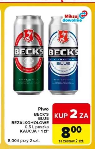 Piwo Beck's +1 wariant