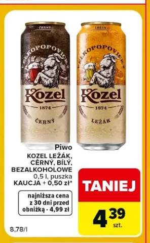 Piwo Kozel Ležák +3 warianty