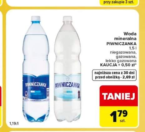 Woda mineralna niegazowana Piwniczanka +2 warianty