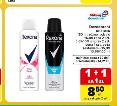 Dezodorant Rexona Pink Blush +1 wariant