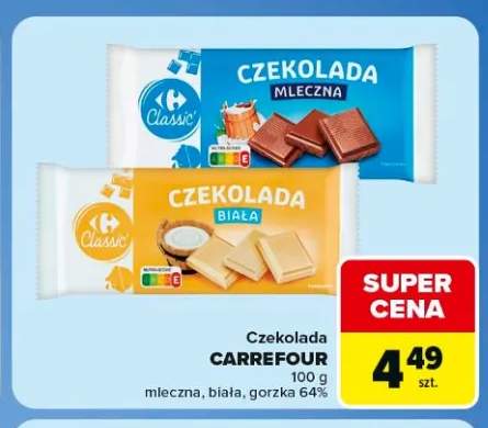 Czekolada mleczna Carrefour +2 warianty