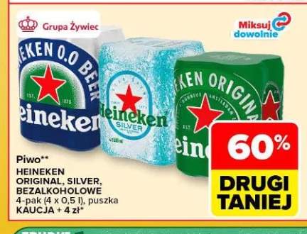 Piwo Heineken Silver 4-pak +2 warianty