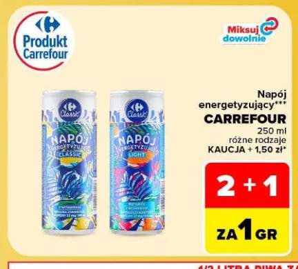 Napój energetyzujący Light Carrefour +1 wariant