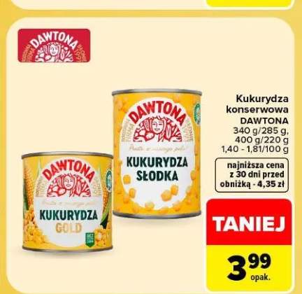 Kukurydza konserwowa Gold Dawtona +1 wariant