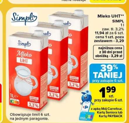 Mleko UHT Simply 3,2%